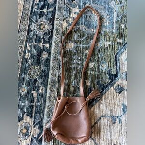 Elegant Brown Leather Crossbody Bag
